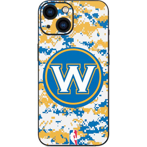 NBA Golden State Warriors Digi Camo iPhone 13 Mini Skin
