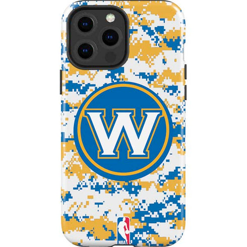 NBA Golden State Warriors Digi Camo iPhone 13 Pro Max Impact Case