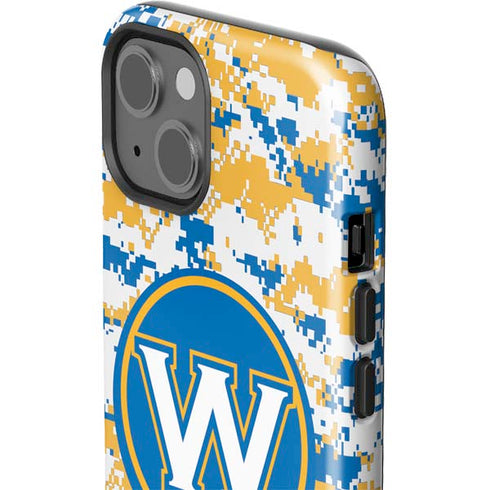 NBA Golden State Warriors Digi Camo iPhone 15 Impact Case
