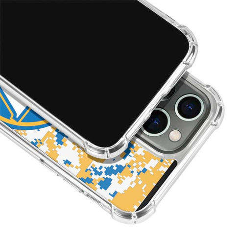 NBA Golden State Warriors Digi Camo iPhone 14 Pro Clear Case