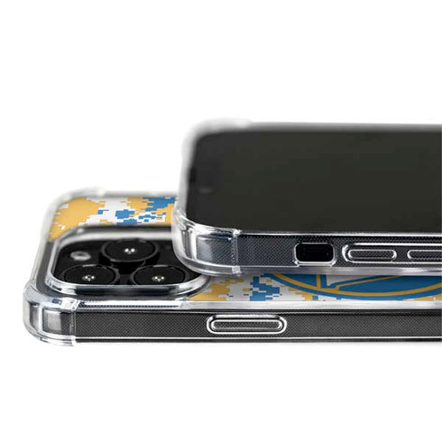 NBA Golden State Warriors Digi Camo iPhone 15 Pro MagSafe Case