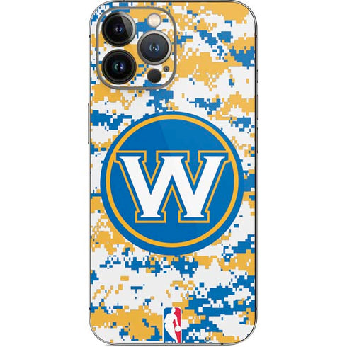NBA Golden State Warriors Digi Camo iPhone 14 Pro Max Skin