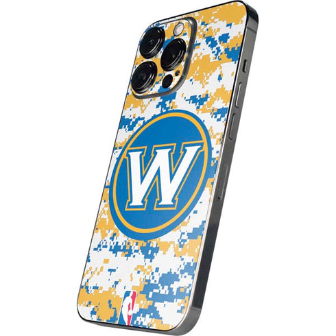 NBA Golden State Warriors Digi Camo iPhone 14 Pro Max Skin
