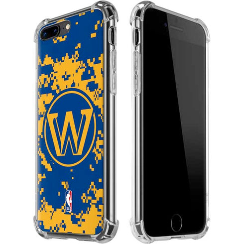 NBA Golden State Warriors Digi Camo iPhone 7/8 Plus Clear Case