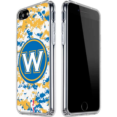 NBA Golden State Warriors Digi Camo iPhone SE (2nd & 3rd Gen) Clear Case
