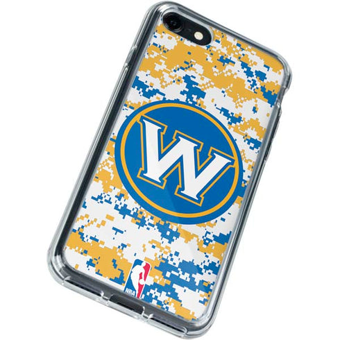 NBA Golden State Warriors Digi Camo iPhone SE (2nd & 3rd Gen) Clear Case