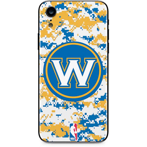 NBA Golden State Warriors Digi Camo iPhone XR Skin
