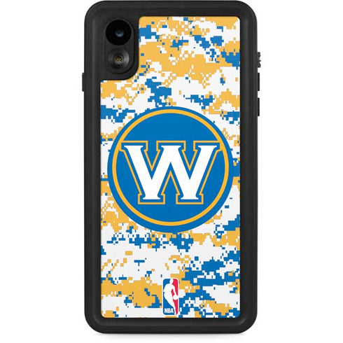 NBA Golden State Warriors Digi Camo iPhone XR Waterproof Case