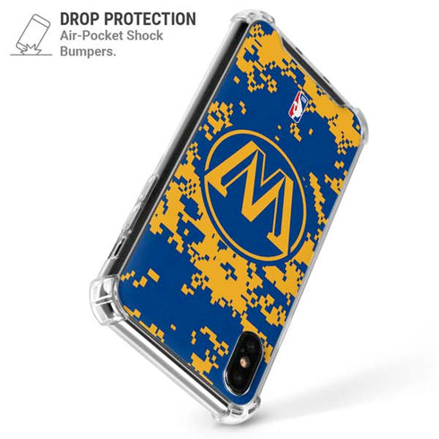 NBA Golden State Warriors Digi Camo iPhone XS Max Clear Case