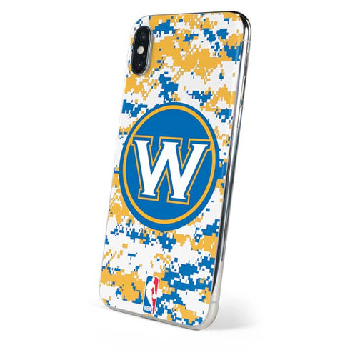 NBA Golden State Warriors Digi Camo iPhone XS Skin