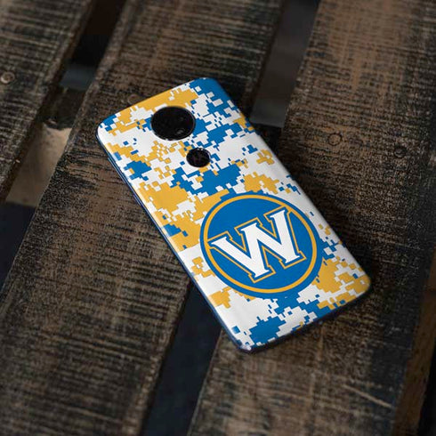 NBA Golden State Warriors Digi Camo Moto E5 Plus Skin