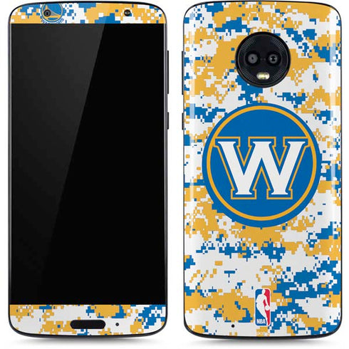 NBA Golden State Warriors Digi Camo Moto G6 Skin