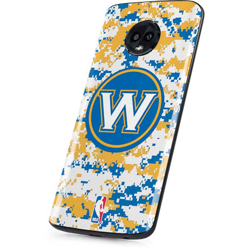 NBA Golden State Warriors Digi Camo Moto G6 Skin