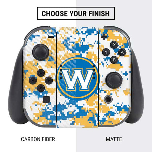 NBA Golden State Warriors Digi Camo Nintendo Switch Bundle Skin