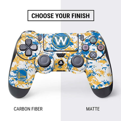 NBA Golden State Warriors Digi Camo PS4 Controller Skin