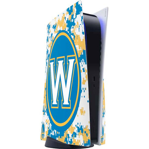 NBA Golden State Warriors Digi Camo PS5 Console Skin