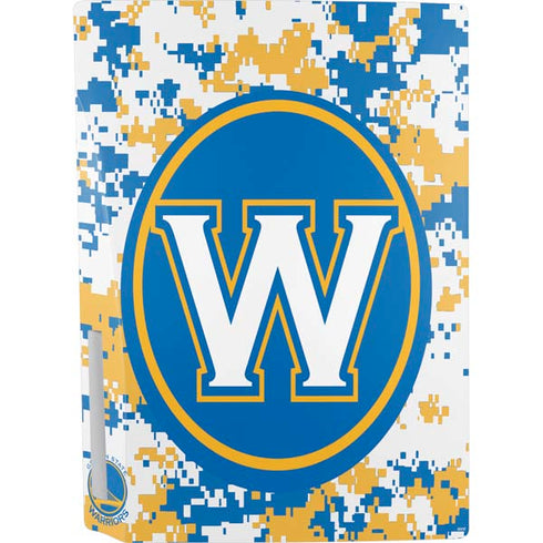 NBA Golden State Warriors Digi Camo PS5 Console Skin