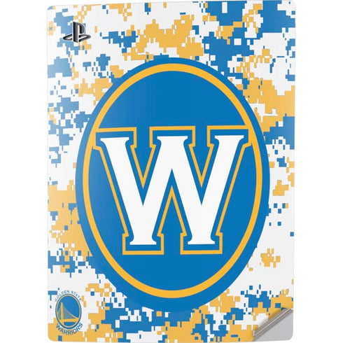 NBA Golden State Warriors Digi Camo PS5 Digital Edition Console Skin