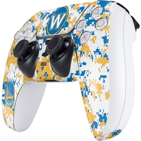 NBA Golden State Warriors Digi Camo PS5 Controller Skin