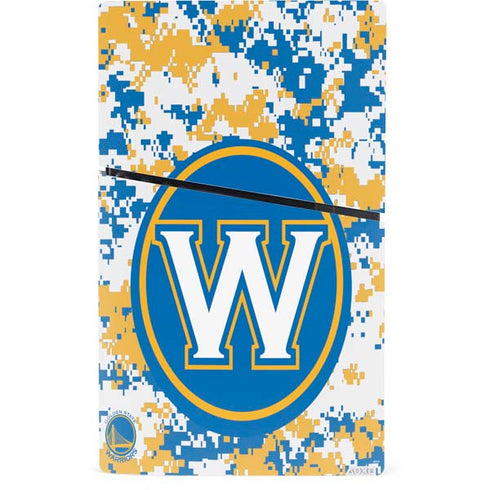 NBA Golden State Warriors Digi Camo PS5 Slim Digital Edition Console Skin
