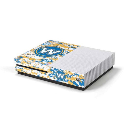 NBA Golden State Warriors Digi Camo Xbox One S Console Skin