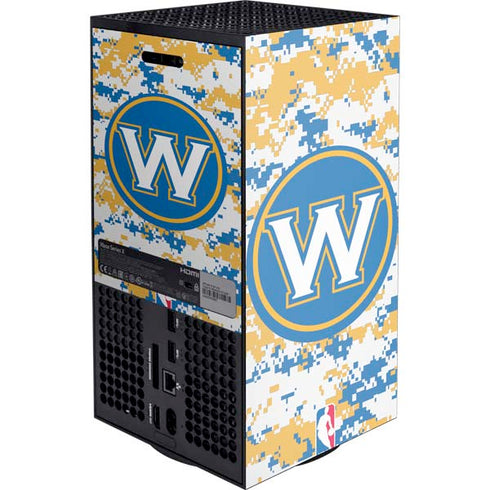 NBA Golden State Warriors Digi Camo Xbox Series X Console Skin