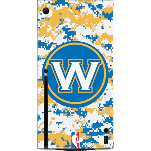 NBA Golden State Warriors Digi Camo Xbox Series X Console Skin