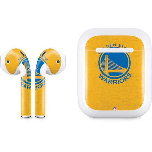 NBA Golden State Warriors Distressed Apple AirPods Skin