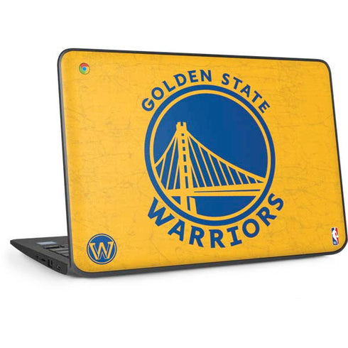 NBA Golden State Warriors Distressed HP Chromebook Skin