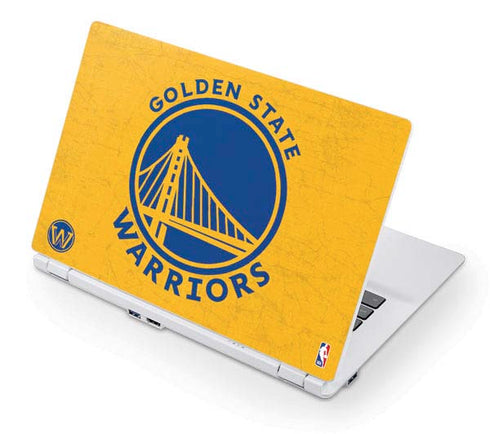NBA Golden State Warriors Distressed Acer Chromebook Skin