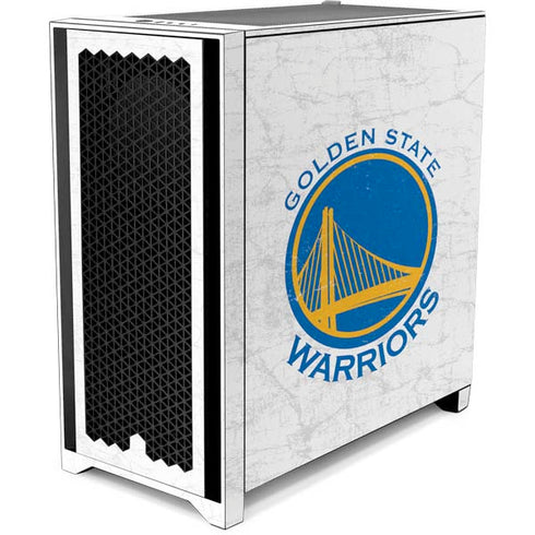 NBA Golden State Warriors Distressed Corsair 4000D Tempered Glass Mid-Tower ATX Case Skin