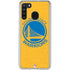 NBA Golden State Warriors Distressed Galaxy A21 Clear Case