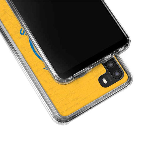 NBA Golden State Warriors Distressed Galaxy A21 Clear Case