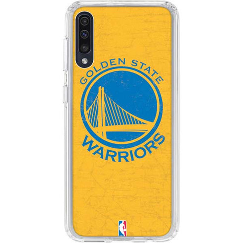 NBA Golden State Warriors Distressed Galaxy A50 Clear Case