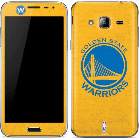 NBA Golden State Warriors Distressed Galaxy J3 Skin