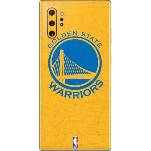 NBA Golden State Warriors Distressed Galaxy Note 10 Plus Skin