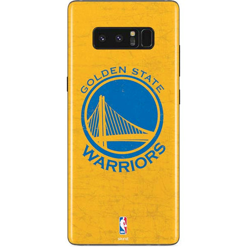 NBA Golden State Warriors Distressed Galaxy Note 8 Skin