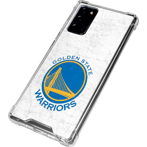 NBA Golden State Warriors Distressed Galaxy Note20 5G Clear Case