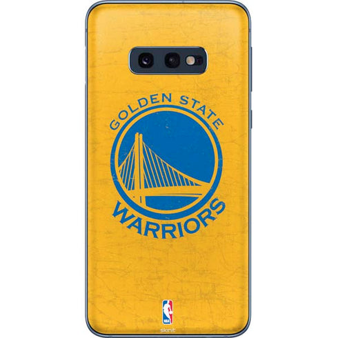 NBA Golden State Warriors Distressed Galaxy S10e Skin