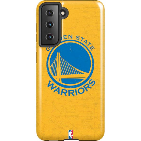 NBA Golden State Warriors Distressed Galaxy S21 5G Pro Case