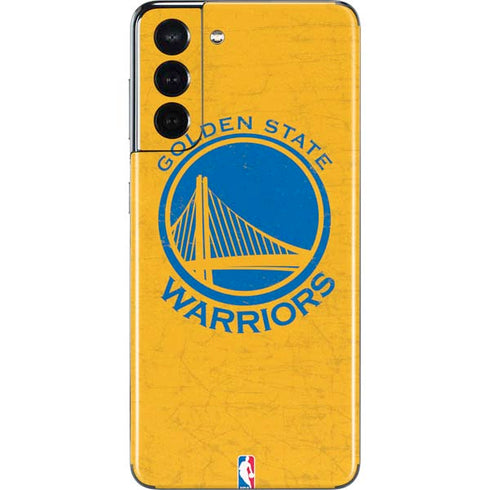 NBA Golden State Warriors Distressed Galaxy S21 5G Skin