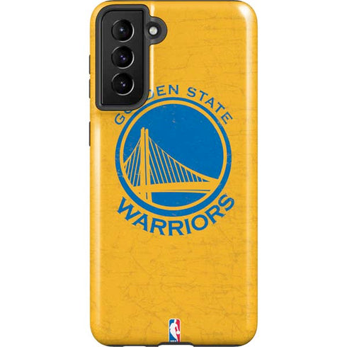 NBA Golden State Warriors Distressed Galaxy S21 FE Pro Case