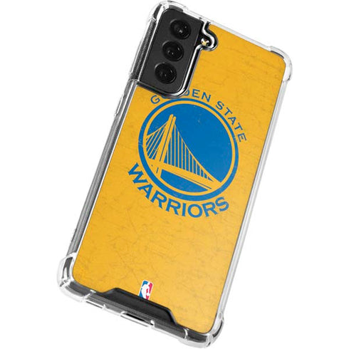 NBA Golden State Warriors Distressed Galaxy S22 Plus Clear Case