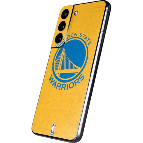 NBA Golden State Warriors Distressed Galaxy S22 Skin