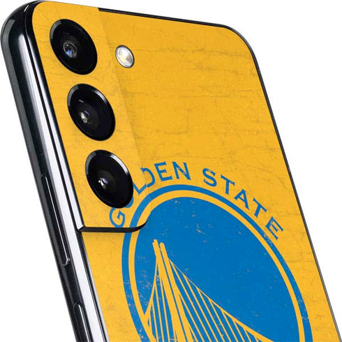 NBA Golden State Warriors Distressed Galaxy S22 Skin