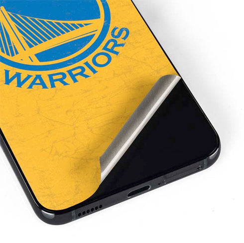 NBA Golden State Warriors Distressed Galaxy S22 Skin