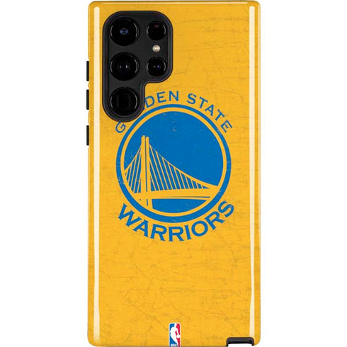 NBA Golden State Warriors Distressed Galaxy S22 Ultra Pro Case