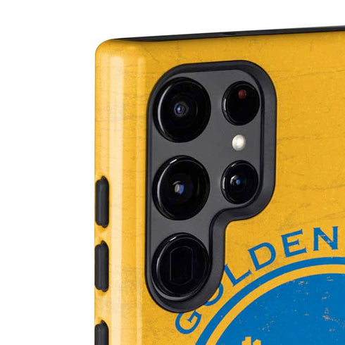 NBA Golden State Warriors Distressed Galaxy S22 Ultra Pro Case
