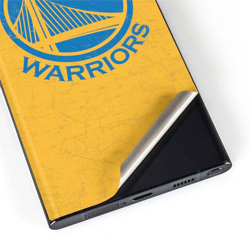 NBA Golden State Warriors Distressed Galaxy S22 Ultra Skin