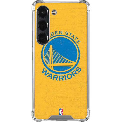 NBA Golden State Warriors Distressed Galaxy S23 Clear Case